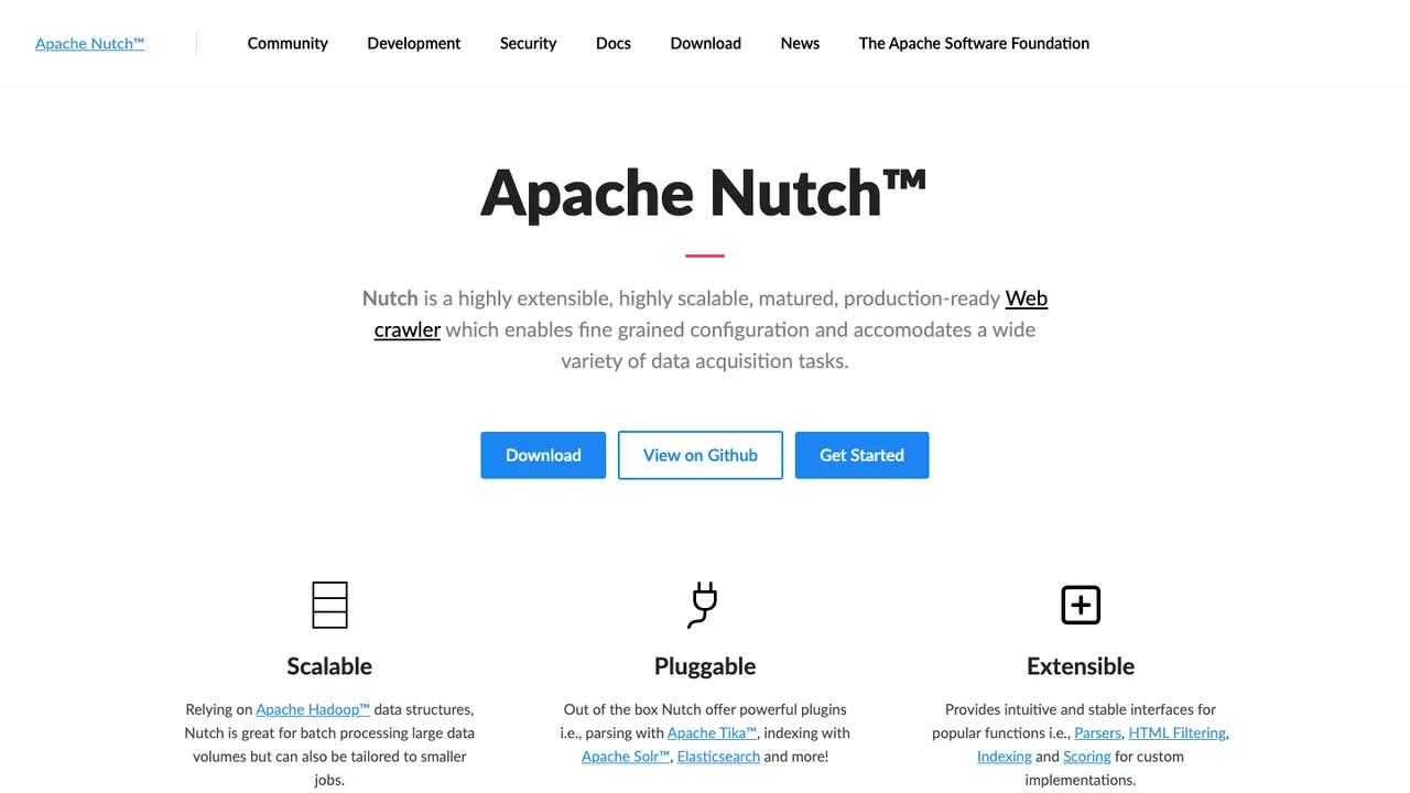 Apache Nutch screenshot