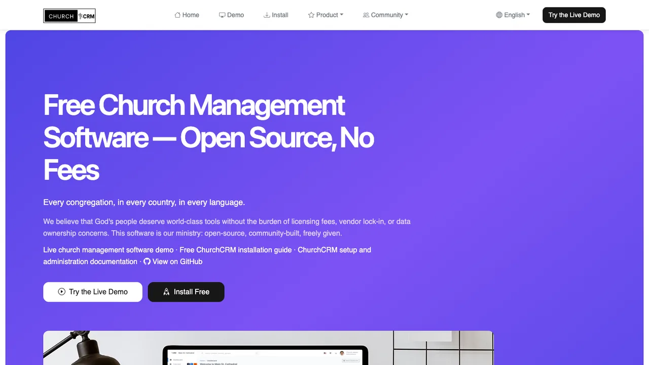 ChurchCRM screenshot