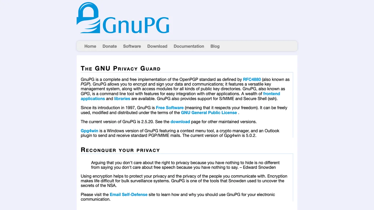 GnuPG screenshot