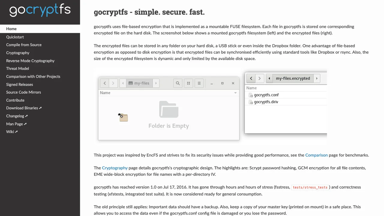 gocryptfs screenshot
