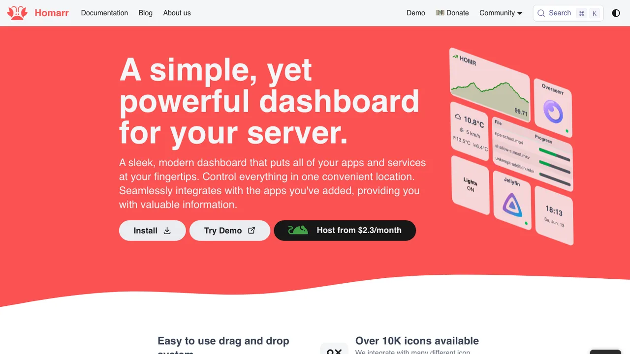 Homarr screenshot