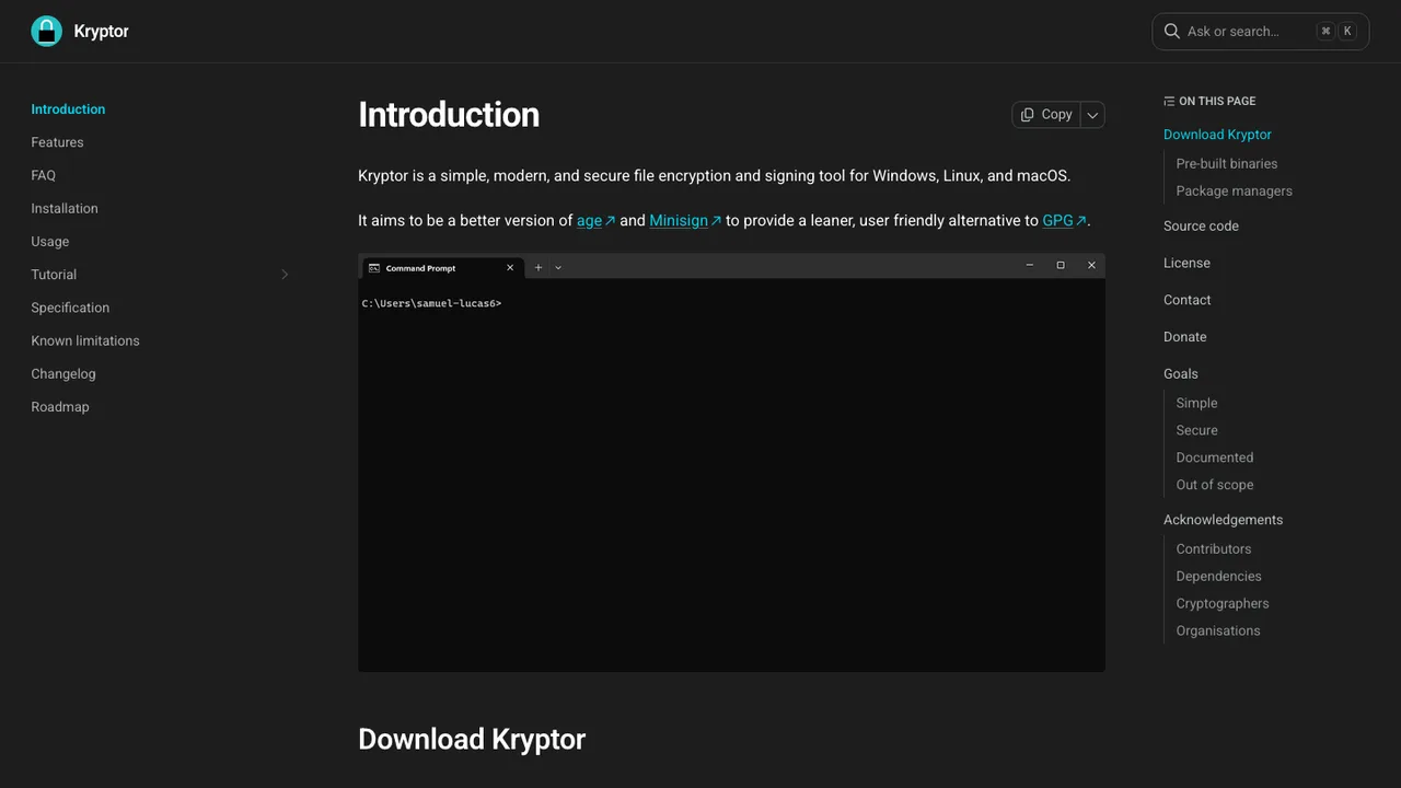 Kryptor screenshot
