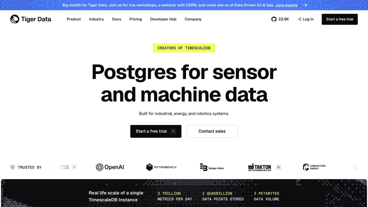 TimescaleDB screenshot